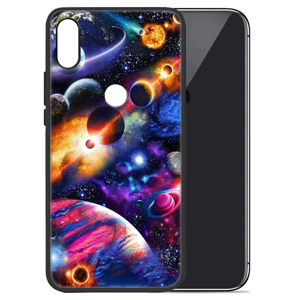 IYICAO Cartoon Moon Stars Planet Soft Case for Xiaomi Redmi Go Note 5 6 7 Pro 5A Prime 4 4X Phone |