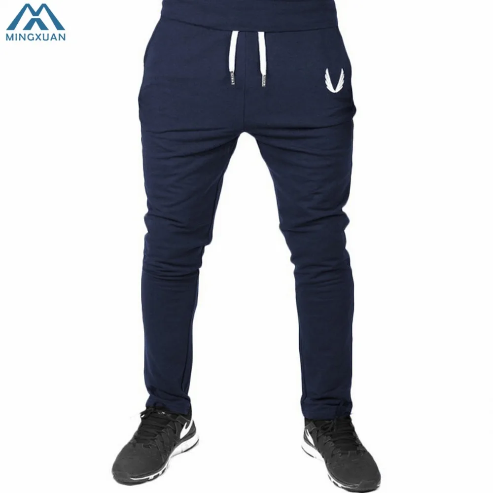 Для мужчин Повседневное Jogger Pants Фитнес хлопчатобумажная ткань Карандаш Брюки
