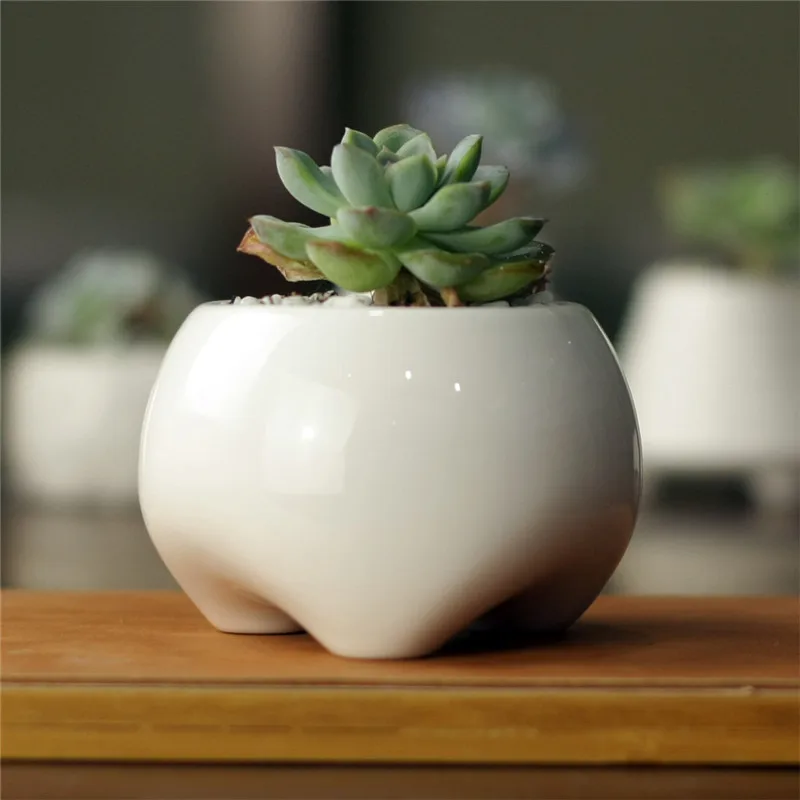 Простые креативные белые Мини Керамические Зубы Форма милые ноги Zakka Настольный