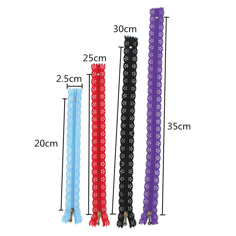 10 шт. нейлоновый съемник для молнии с кружевными краями разных цветов сделай сам