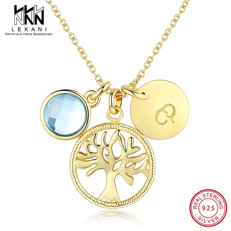 Ожерелье женское из серебра 925 пробы с круглым кулоном в виде дерева жизни