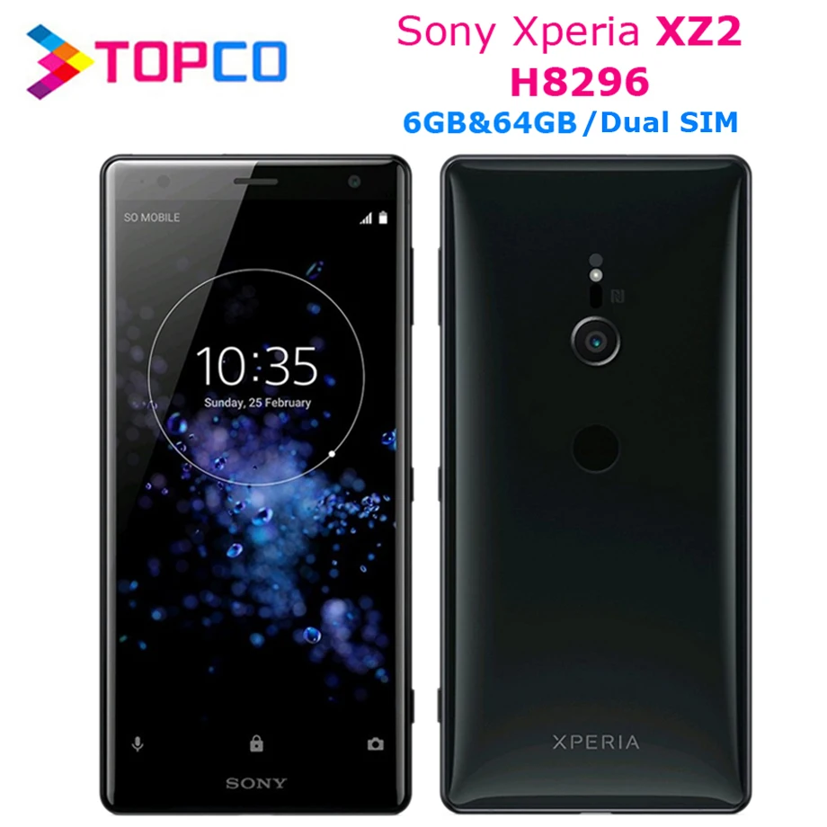 Sony Xperia XZ2 H8296 Оригинальный разблокированный 4G Android мобильный телефон Octa Core Dual SIM 5 7