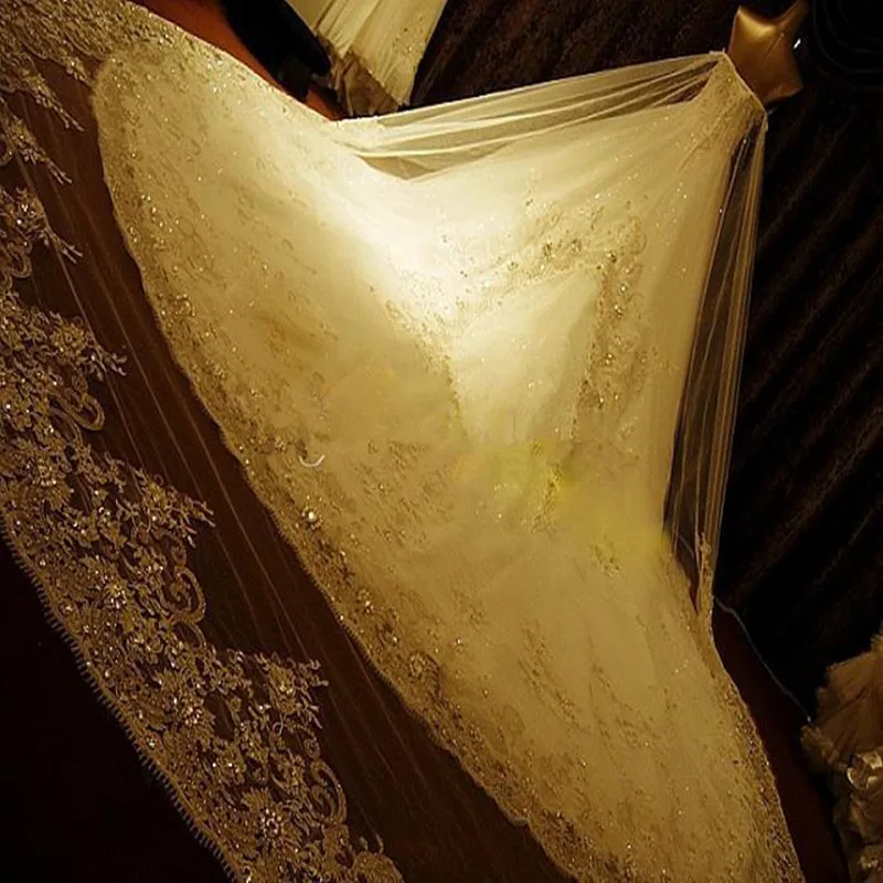 Vestido De Noiva кружевная Роскошная Свадебная вечеринка платье соборный Королевский Шлейф вечернее платье украшенное бусами; robe de Mariage индивидуальный заказ
