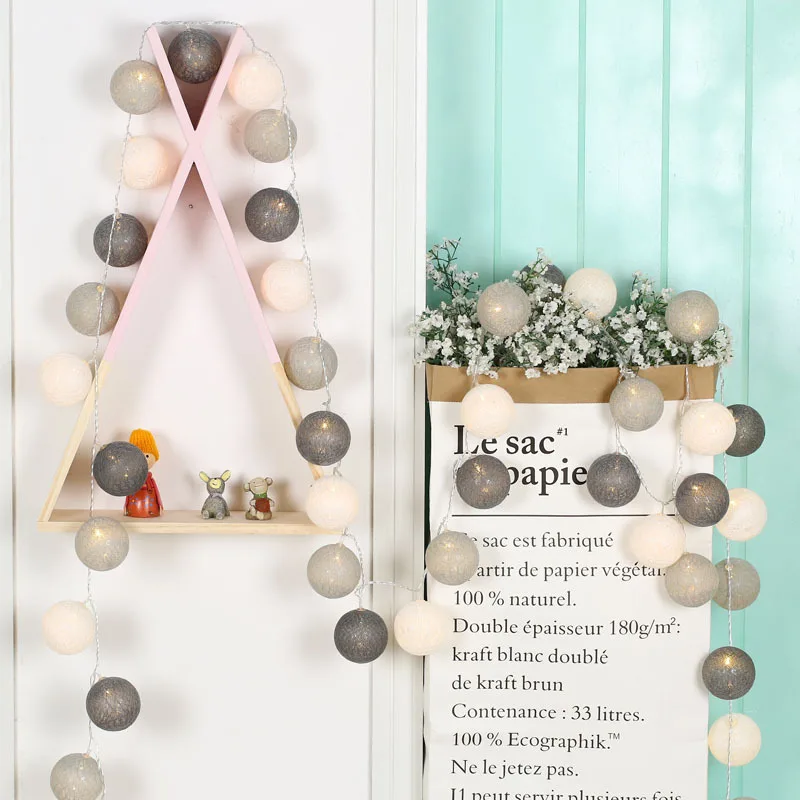 Светодиодный светильник с Феи украшение праздника 20 светодиодов ватным тампоном