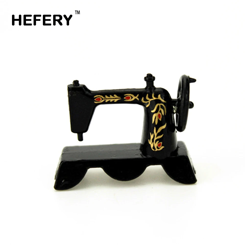 

1/12 Dollhouse Miniature Accessories Mini Metal Sewing Machine Head Simulation Furniture Model Toys for Doll House Decoration