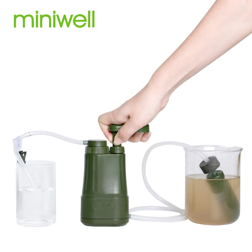 

miniwell Outdoor Water Purifier Camping Hiking Emergency Life Survival Portable Purifier Water Filter