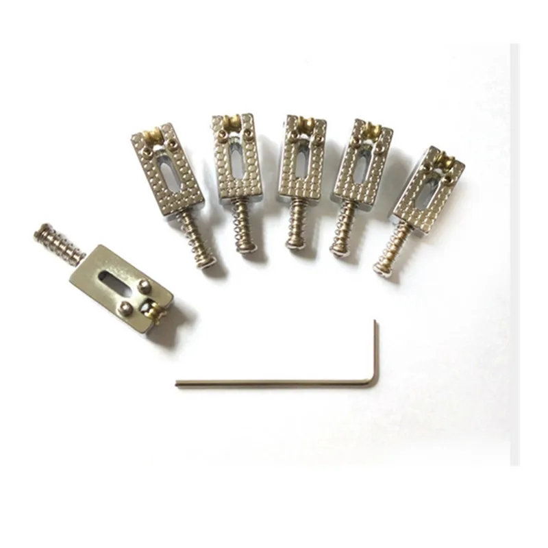 Зебра 3 вида цветов 6 шт. металлический роликовый мост тремоло гитара седла с