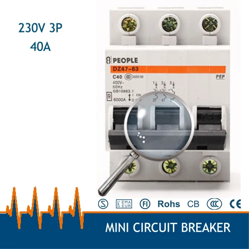 2015 горячая распродажа 3P 40A AC380/400v семейный автоматический выключатель