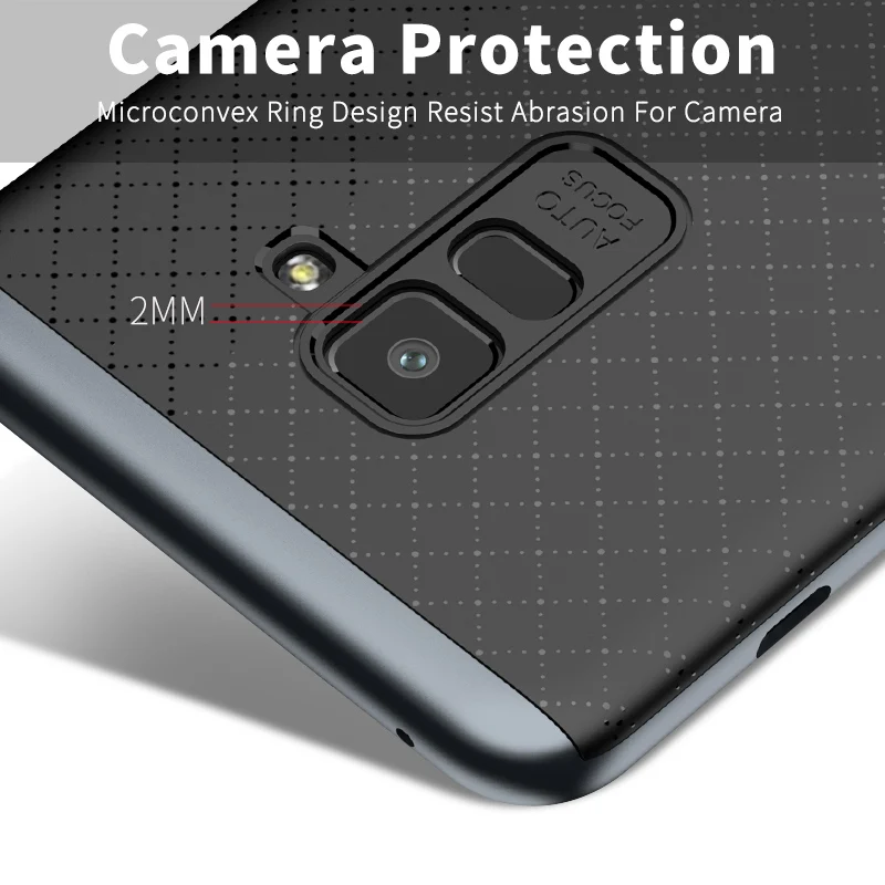 IPaky чехол для samsung Galaxy a8 2018 Coque PC рамка + силиконовая задняя крышка Plus чехлы |