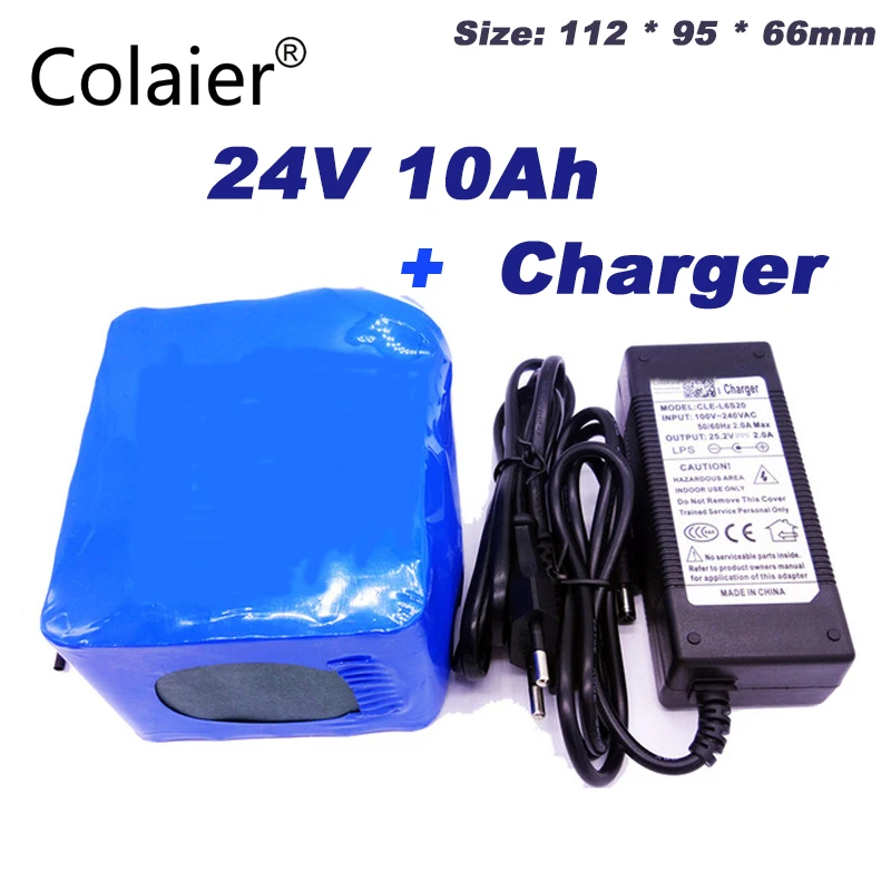 Colaier 24V 10Ah 6s5p литиевая батарея электрический велосипед 18650/24 V (25 2 V) литий ионный