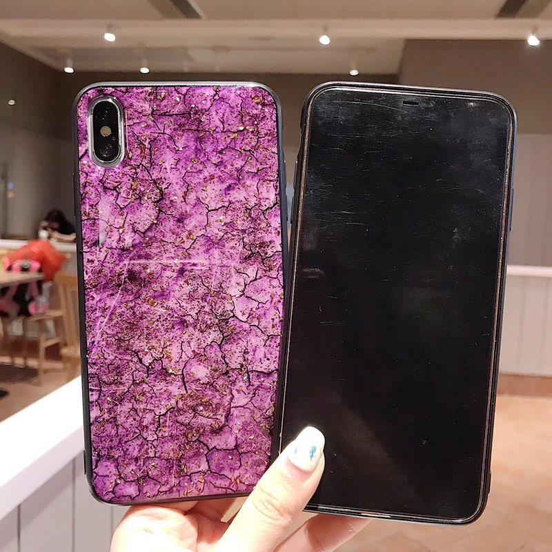 Для Xiaomi Redmi 7 Pro роскошные чехлы для телефонов Золотая фольга блестящая мраморная