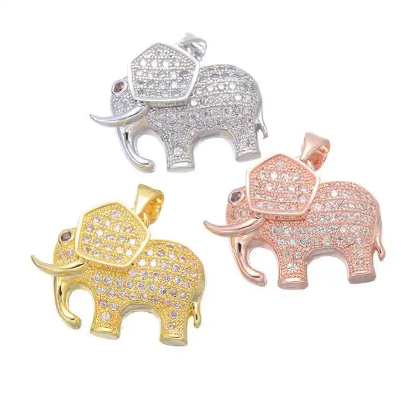 Ожерелье с подвесками в виде милого слона золотого цвета западном стиле кулоны и