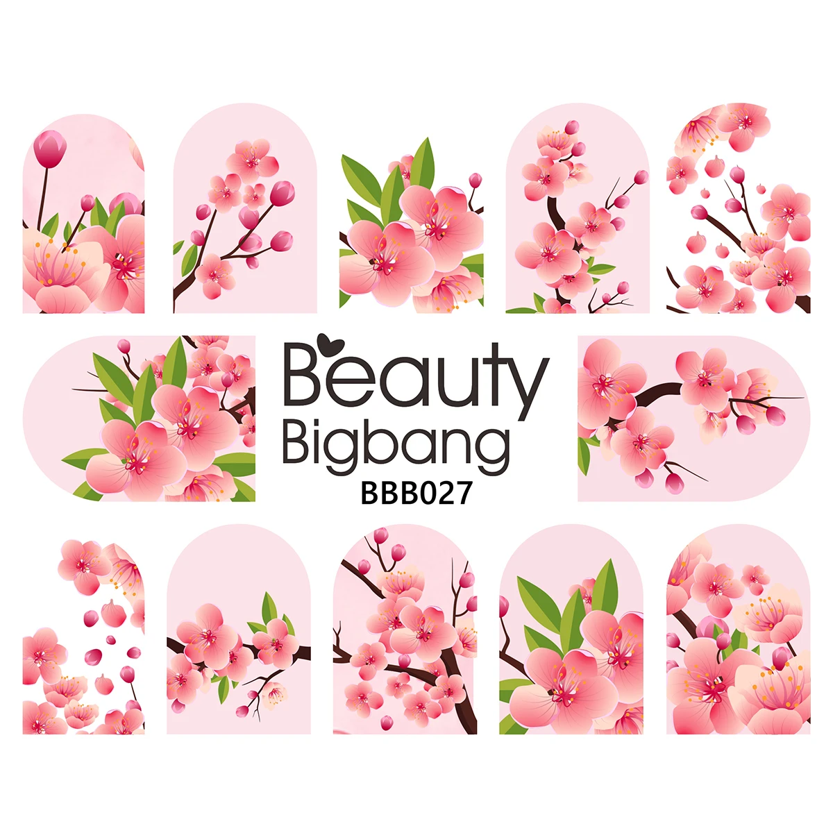 BeautyBigBang 1 лист Радужные облака изображения наклейки для ногтей милые животные дизайн маникюр Дизайн ногтей украшения Водные Наклейки BBB008 - Цвет: 27