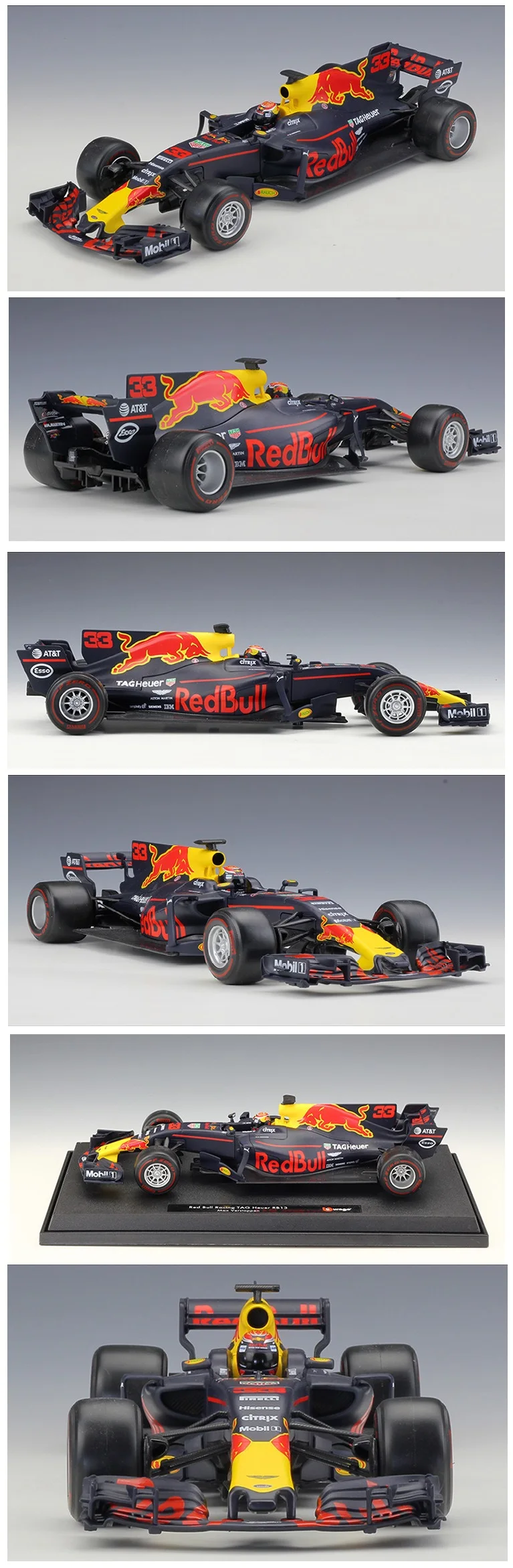 BBurago F1 модель автомобиля 1:18 RedBull RB13 литье под давлением гоночный автомобиль