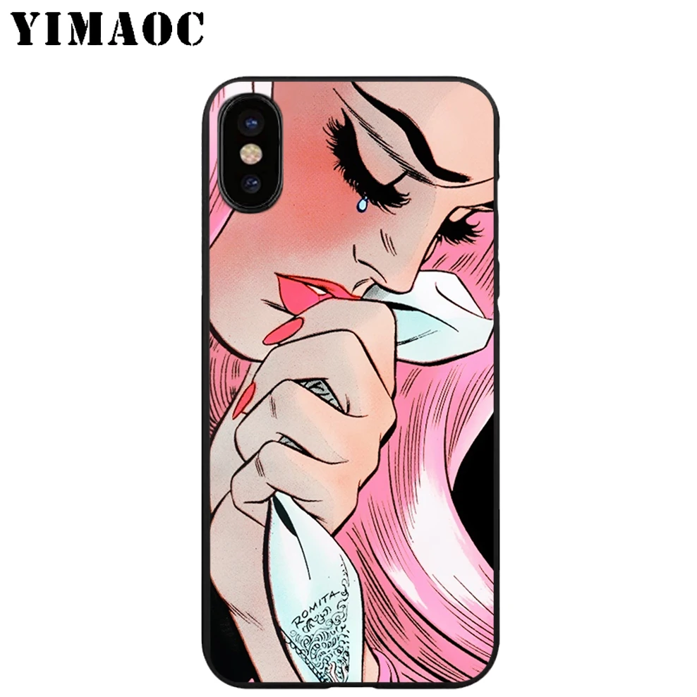 YIMAOC Cry Baby Pop Art Мягкий ТПУ Черный силиконовый чехол для iPhone X или 10 8 7 6 6S Plus 5 5S SE Xr Xs Max