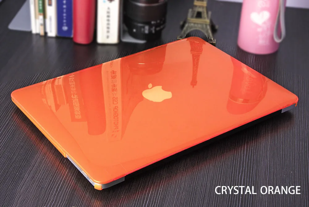 3 в 1 Кристальный \ Матовый Прозрачный чехол для Apple Macbook Air Pro retina 11 12 13 15 для Macbook Air 13 чехол для ноутбука - Цвет: orange