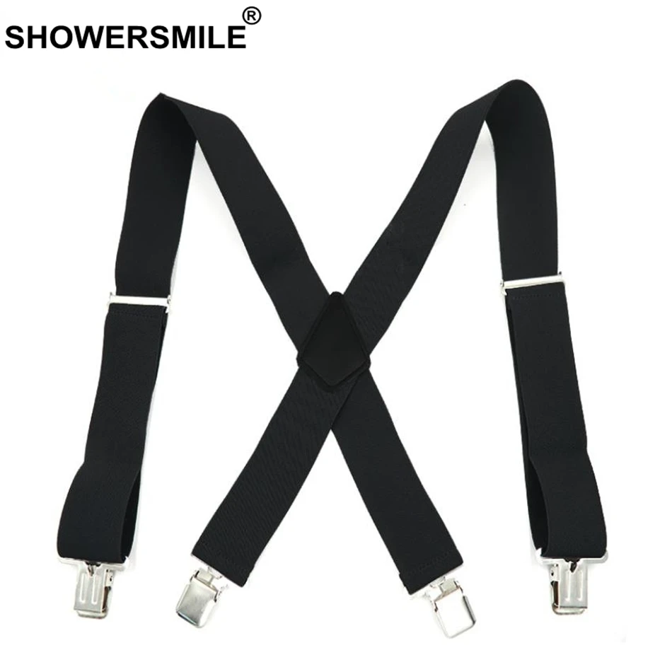 SHOWERSMILE, Зеленая Мужская рубашка, подтяжки, ширина 5 см, мужские подтяжки s, 120 см, 4 зажима, регулируемые кожаные брюки, ремень, подарок для бойфренда