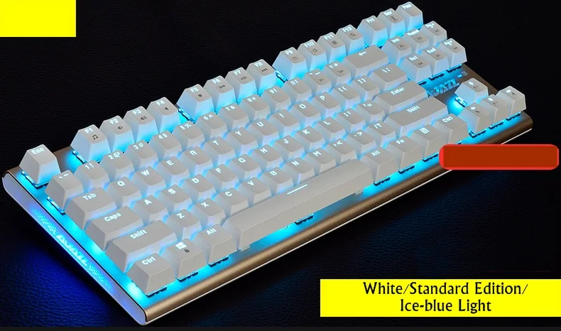 Ajazz AK40 87 ключ USB Проводная Механическая игровая клавиатура с подсветкой с различными эффектами, светильник черный, синий, коричневый