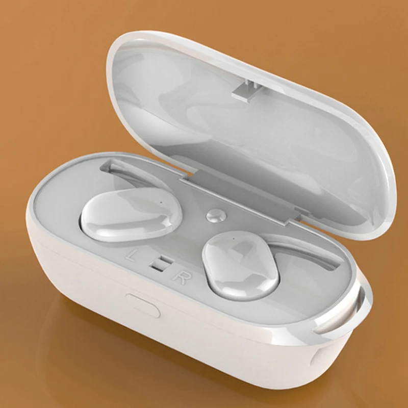T2C TWS Беспроводные Мини Bluetooth наушники для Xiaomi huawei мобильный стерео наушники спортивные наушники с микрофоном портативная зарядная коробка - Цвет: BKI-W-T2C