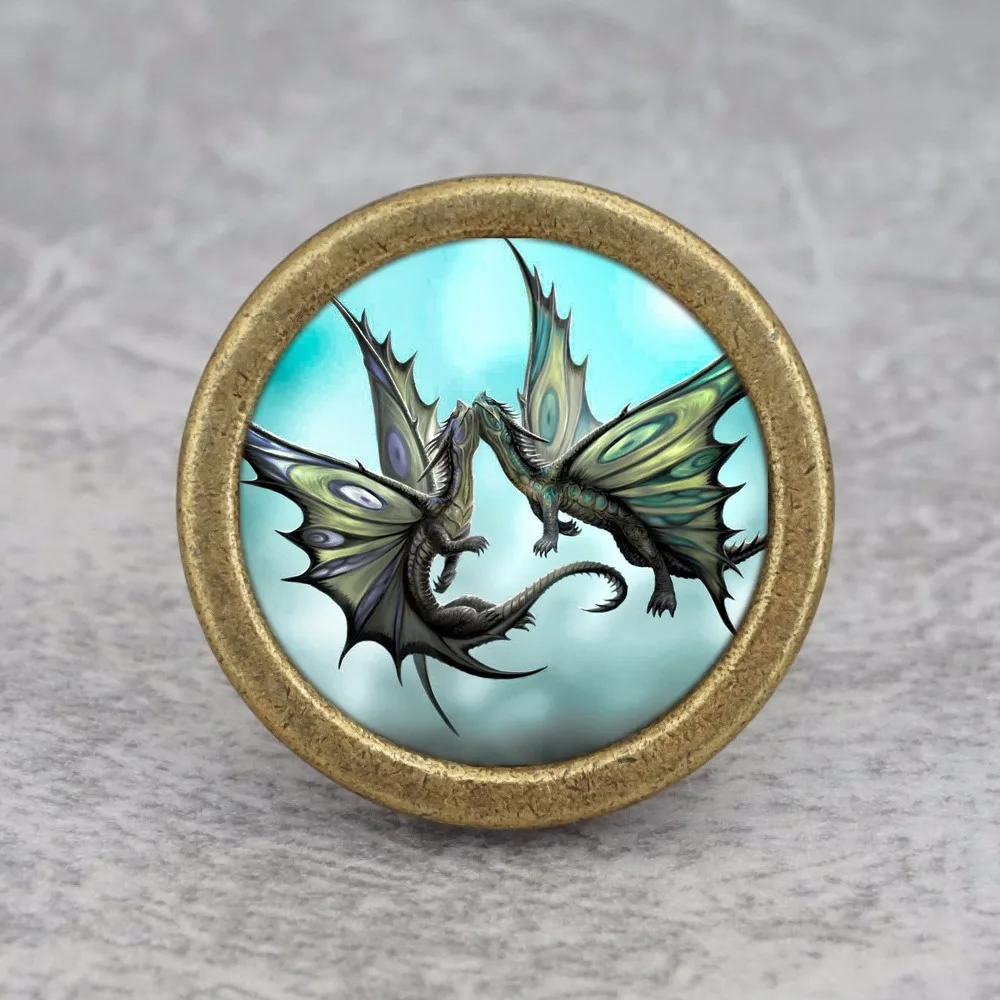 Уникальные ручки Fly Dragon для ящиков шкафа ручная работа ручка шикарная кухонная