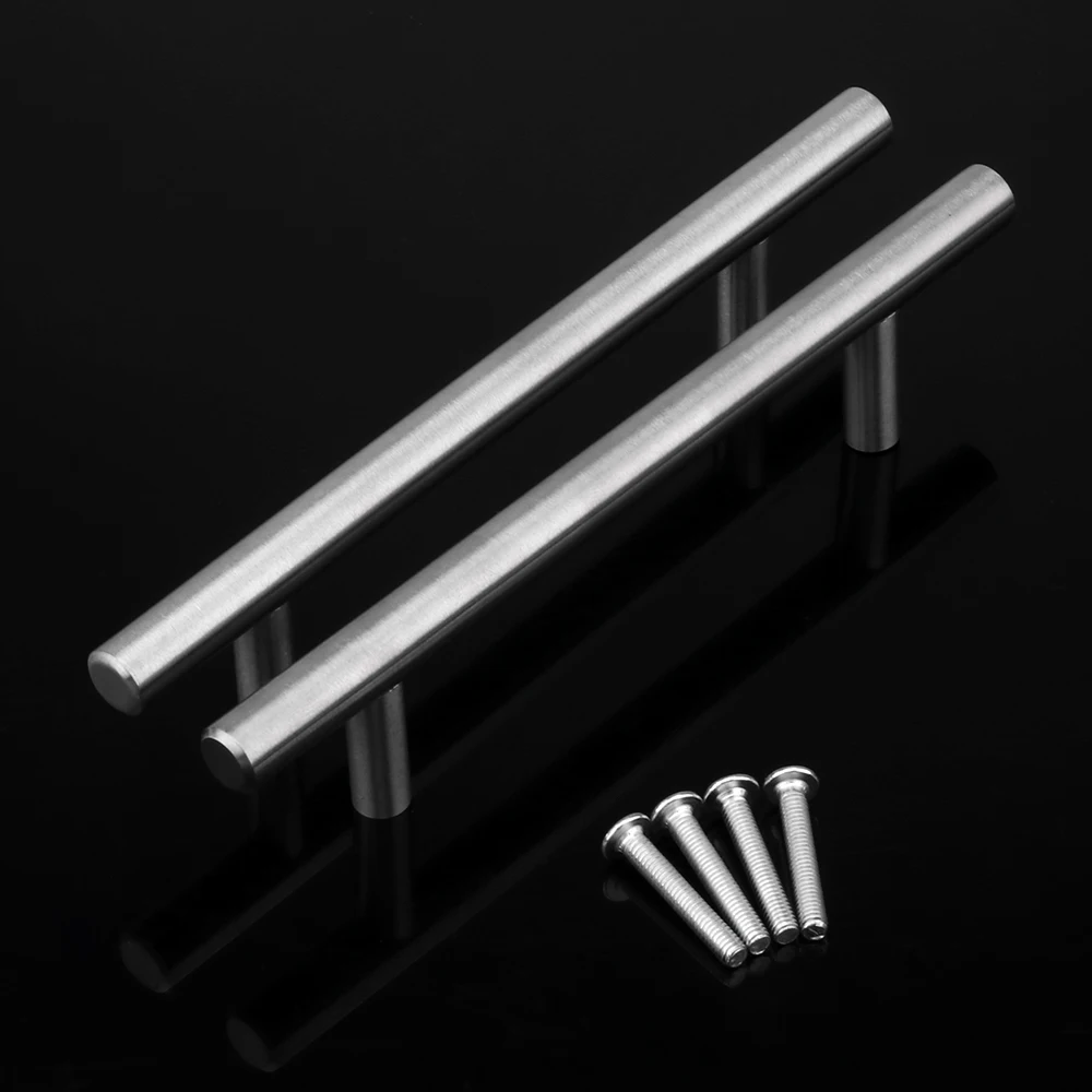 2022pcs modern furniture handles kitchen cabinet t pulls handles knobs stainless steel handles for furniture free global shipping