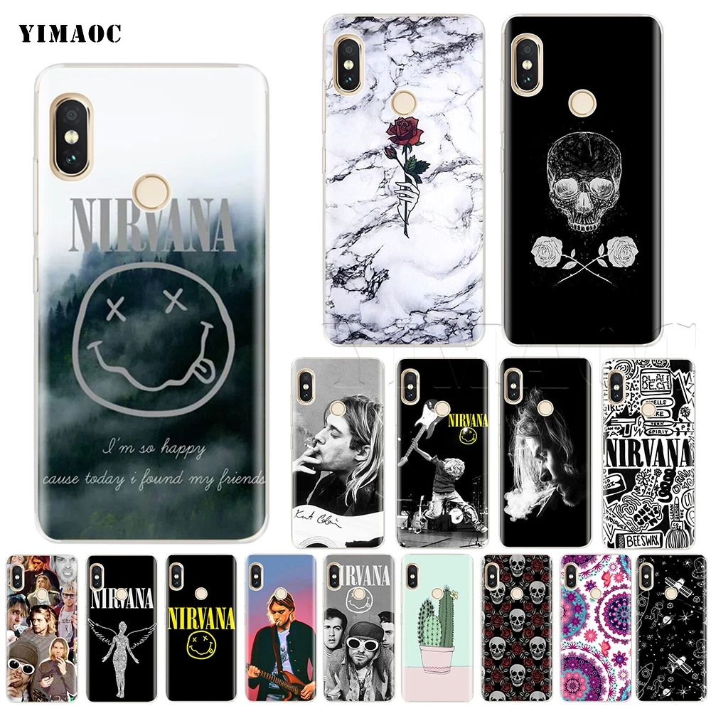 YIMAOC Nirvana чехол Курта Кобейна для Xiaomi Redmi Mi Note MAX 3 6a 7 8 9se mix 2s a1 a2 Lite mi6 mi8 se pocophone