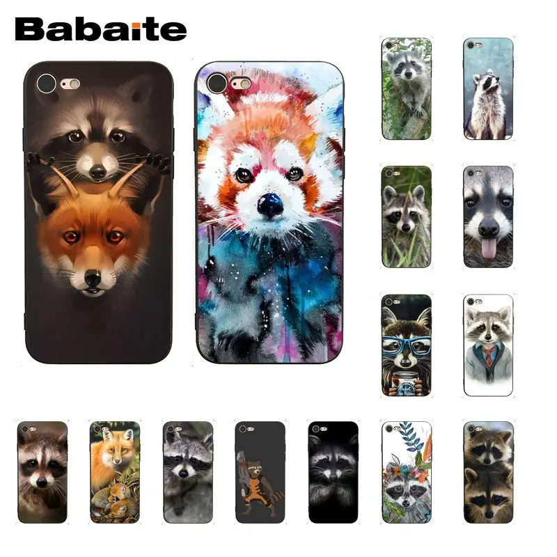 Babaite модный енот красная панда лиса чехол для телефона для iphone 11 Pro 11Pro Max X XS MAX 6 6s 7 7plus 8 8Plus 5 5S SE XR