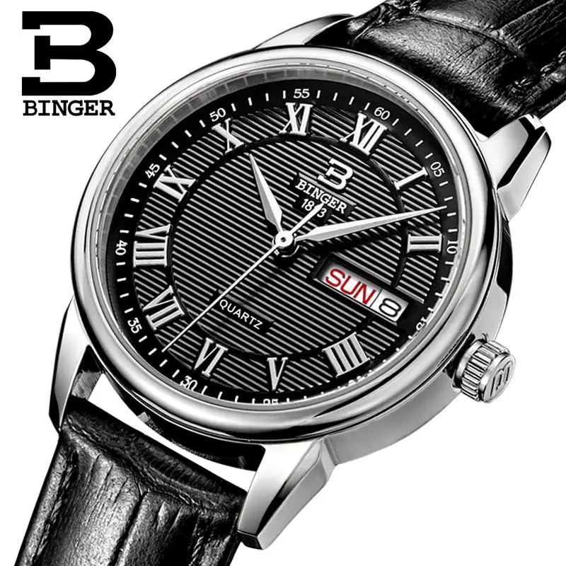 Швейцарские женские часы Binger модные роскошные ультратонкие кварцевые наручные с