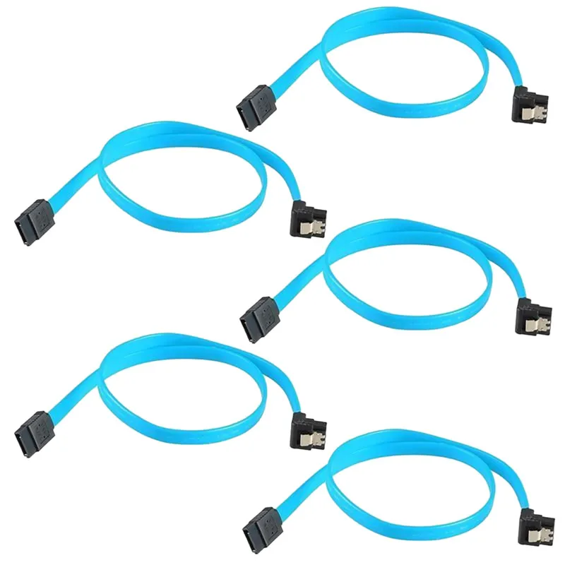

5pcs/set SATA 3.0 III 6Gb/s 46cm Hard Disk Drive Straight Cable 90 Degree Right Angle Cables HDD SSD Data Serial ATA Cord line