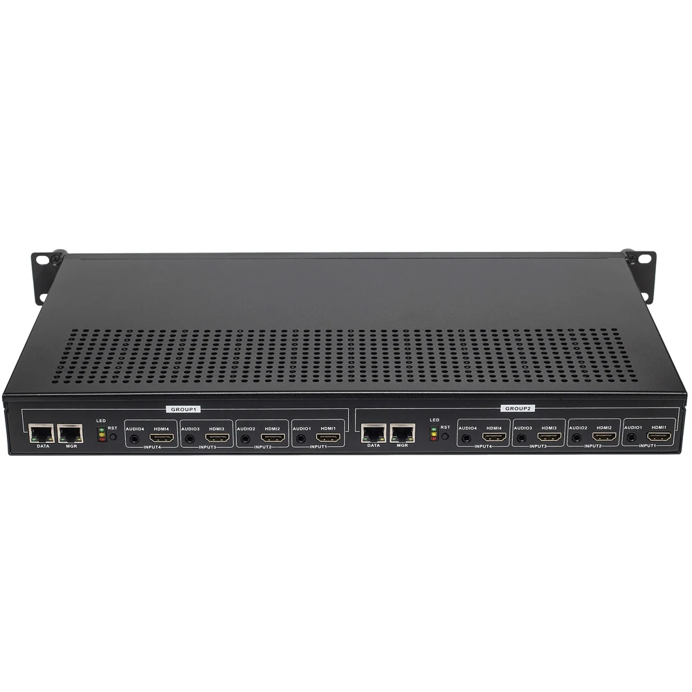 1U стойка 8 каналов MPEG4 H.264 HDMI потоковый кодировщик H264 прямая трансляция RTMP в HTTP RTSP