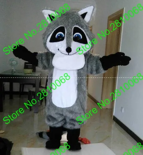 Сделайте плюш EVA Материал шлем енота талисмана мультфильм одежда маскарадные