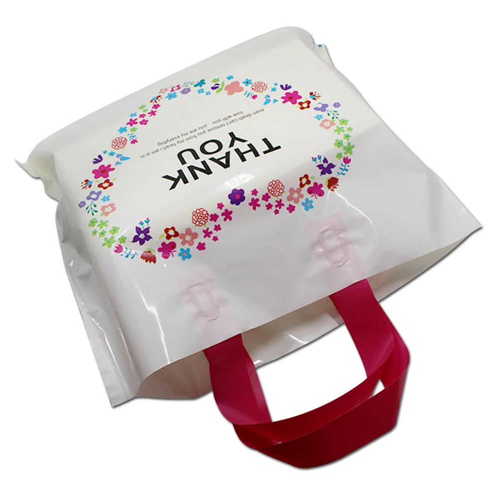 DHL 200 шт белая пластиковая хозяйственная сумка с ручкой Перевозчик СПАСИБО сердце