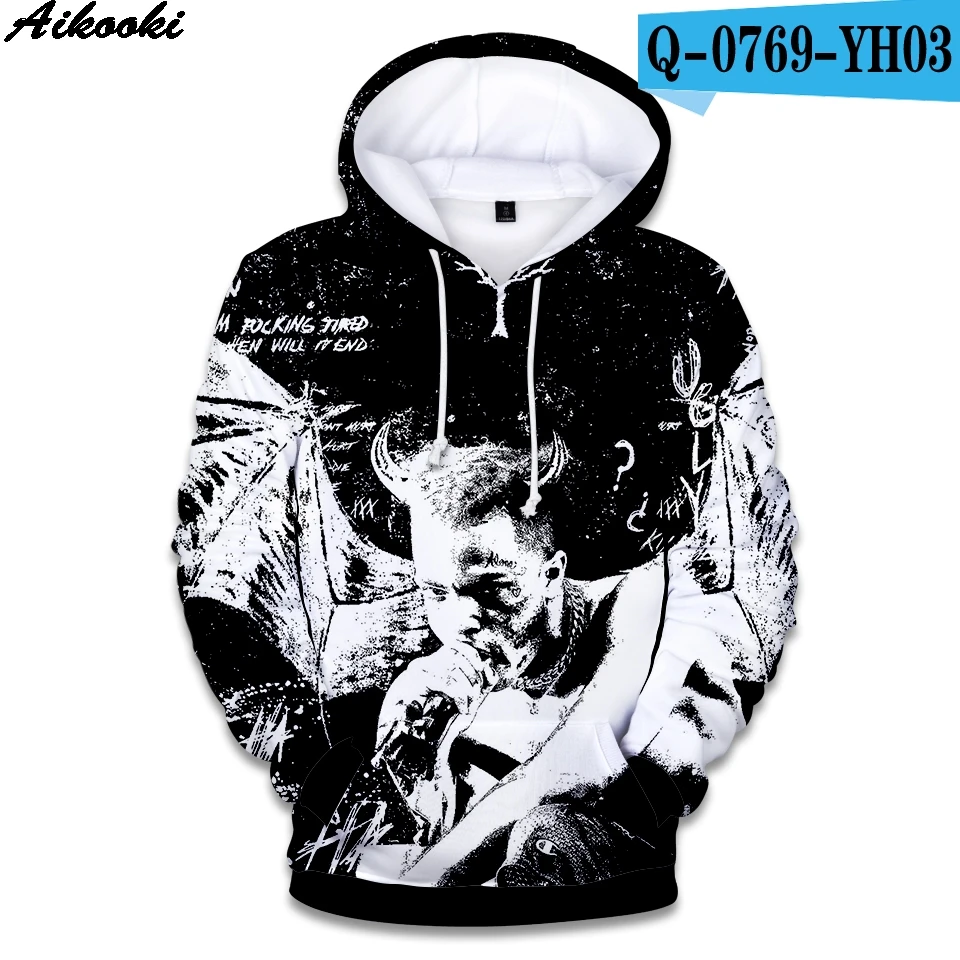 Aikooki lil peep 3D толстовки мужские/женские модные хип-хоп толстовки lil peep толстовки Горячая Распродажа 3D худи размера плюс - Цвет: 3D