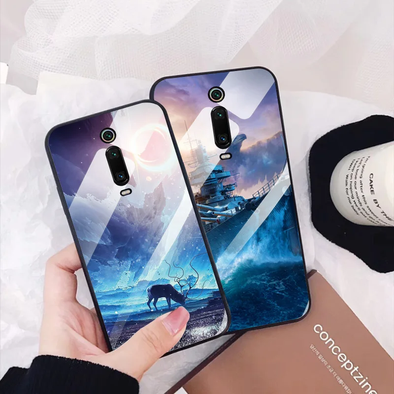 Чехол YOUVEI для телефона Coque Xiaomi Redmi K20 чехол из закаленного стекла окрашенный