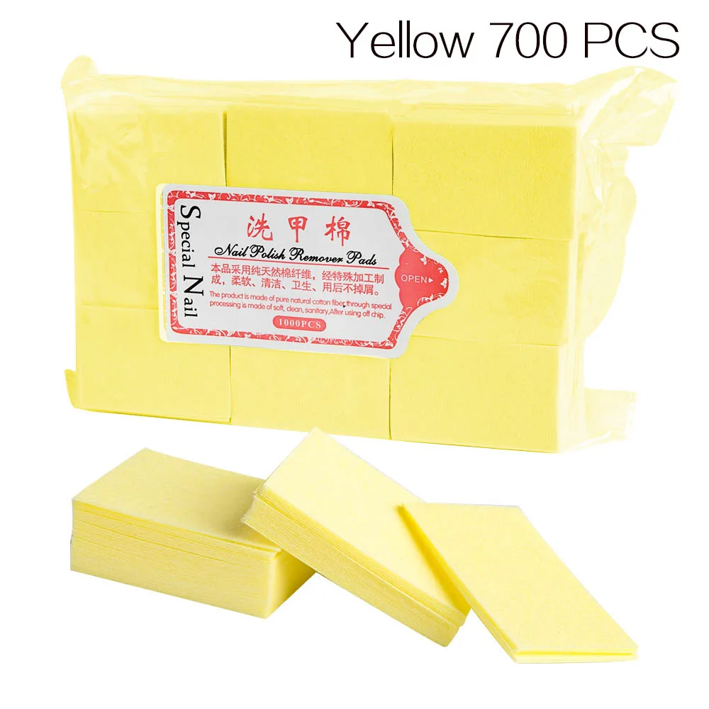 Yellow LadyMisty 210 мл жидкость для снятия лака для ногтей 700 шт хлопковые салфетки очищающее средство для ногтей Пустой дозатор для жидкости - Цвет: Yellow