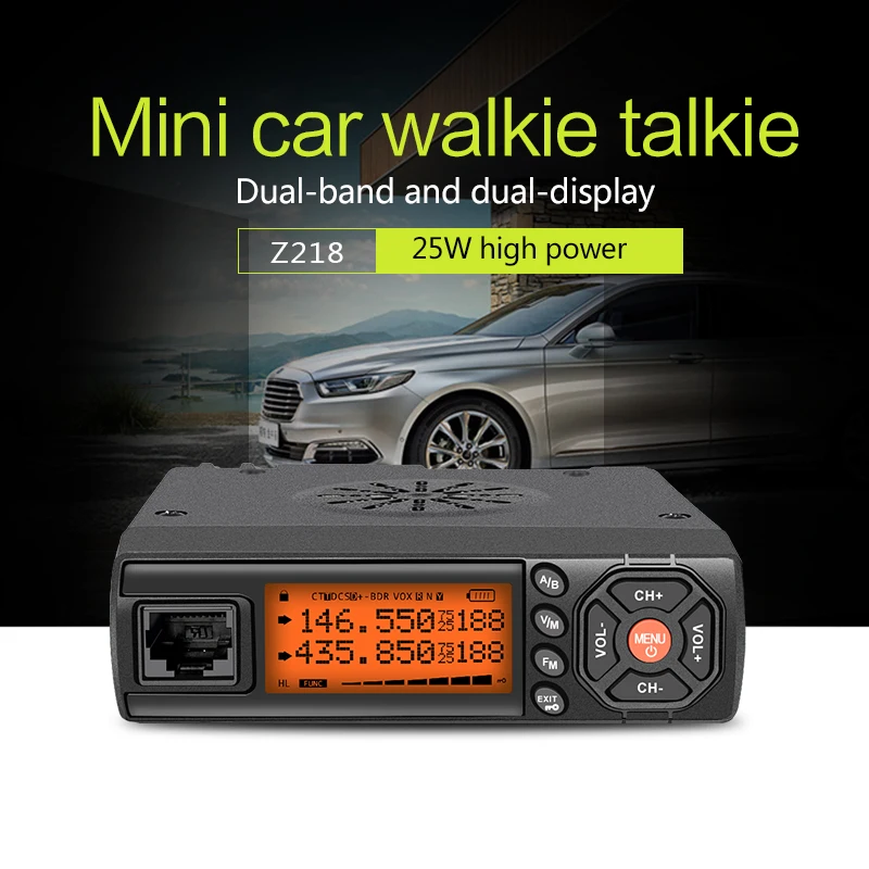 Портативная мини рация Zastone Z218 25 Вт УКВ 136 174 МГц UHF 400 470 мобильное радио