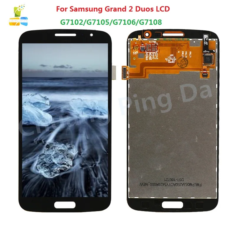 for Samsung Galaxy Grand 2 Duos G7105 G7102 G7108 G7106 full board LCD display module + digitizer touch screen components | Мобильные
