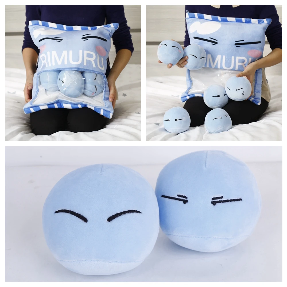 Аниме JK Tensei Shitara Slime Datta Ken Rimuru Tempest Косплей голубая мягкая плюшевая подушка в