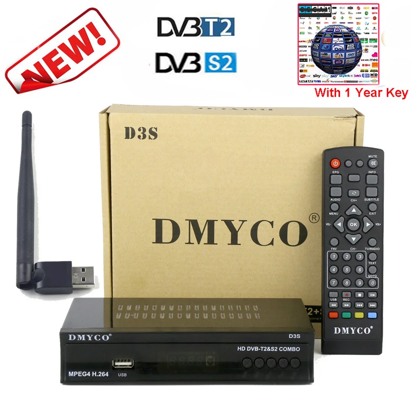 1 год Европейский сервер HD DVB S2 dvb t2 спутниковый ресивер Full 1080P Италия Испания
