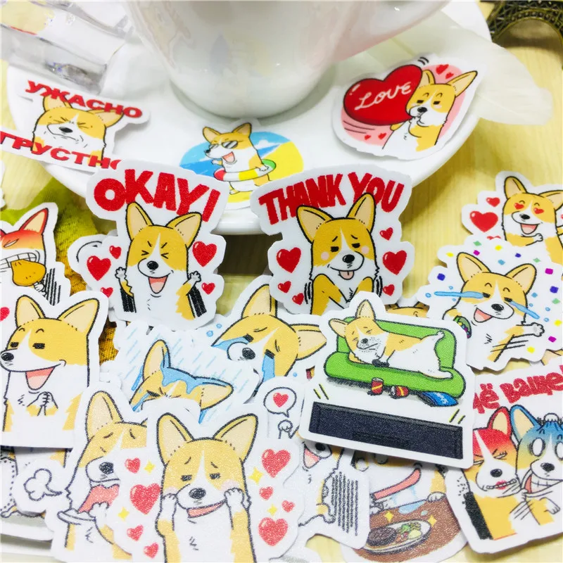 36 шт. стикеры Koki dog naughty аниме иконы милые наклейки подарки для детей ноутбука