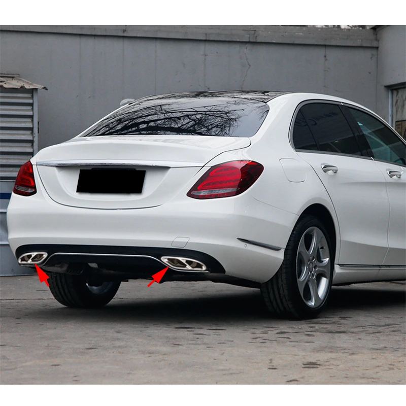 2 шт. накладки на выхлопную трубу Mercedes-Benz A B C E CLA GLE GLS Class W205 W213 X205 W246 W176 | Автомобили