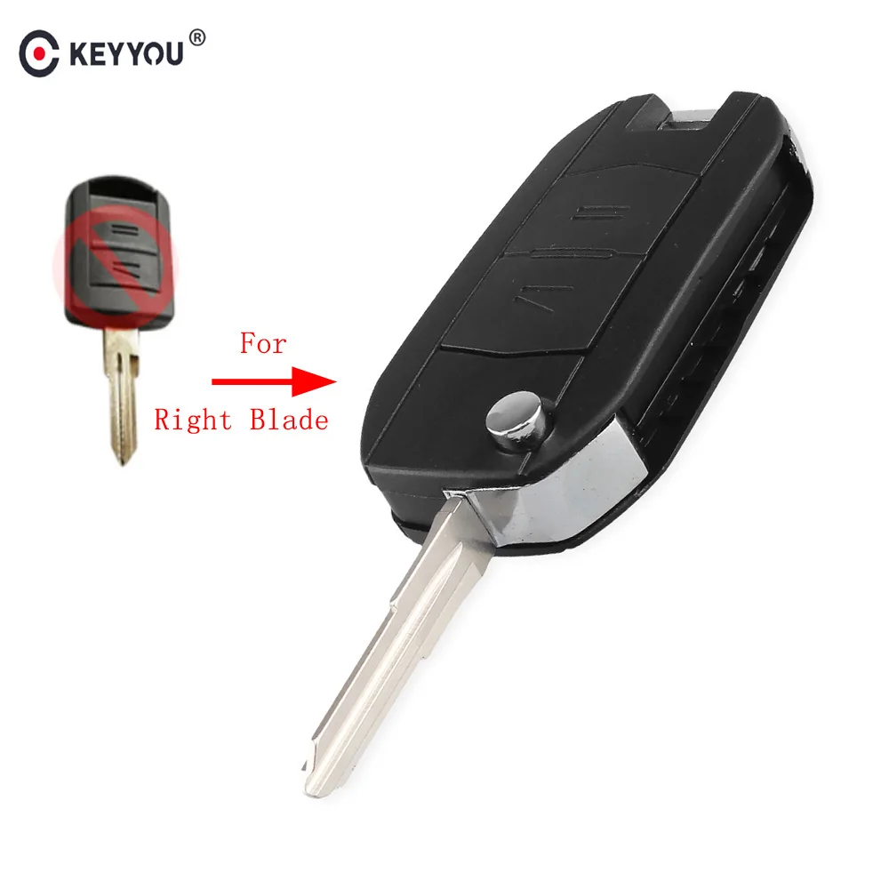 

KEYYOU Modified Flip Folding Car Key Shell Case Refit For Vauxhall Opel Corsa Meriva Combo Astra Remote Fob Case 2BTN