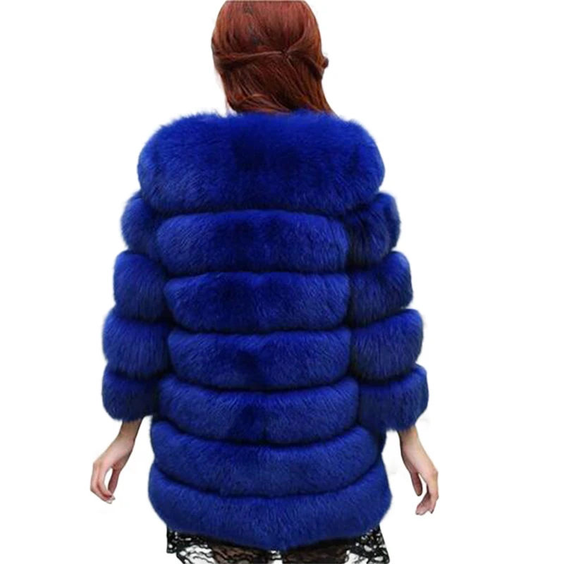 Лидер продаж высококачественное модное пальто из искусственного лисьего меха