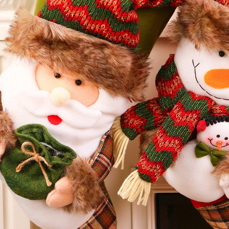 Christmas Decoration Gifts Bag Pendant Cloth Socks Children's Gift Bags Old Man Snowman Holiday Decorations |