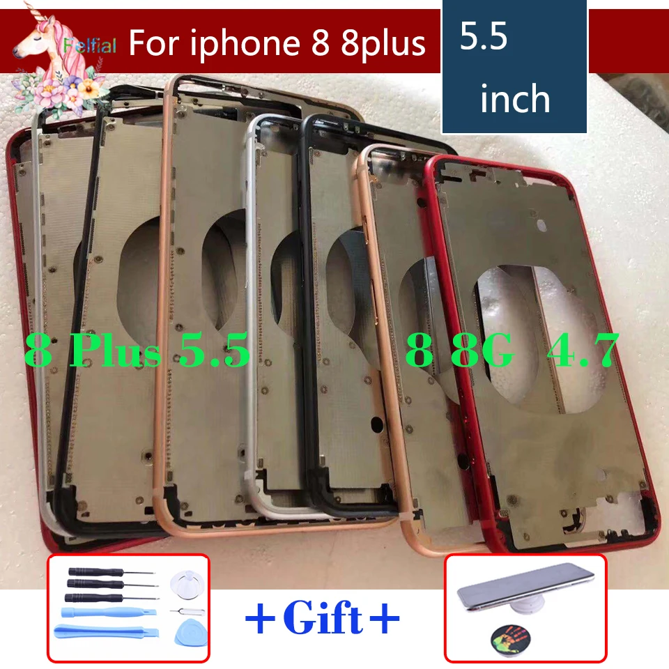 Оригинальная новая передняя рамка для iphone 8 8G Plus задняя средняя с боковыми