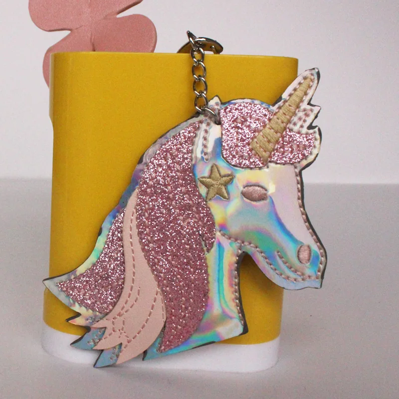 

Unicorn Keychain Leather Cute Animal Key Chain Car Keys Handbag Charm Purse Llaveros Mujer Brelok Trinket for Bag Portachiavi