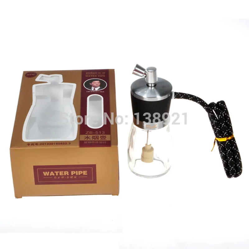 1 шт. Вода Курительная трубка Шиша Кальян Bicirculation Двойной Фильтр Табак Пот трубки