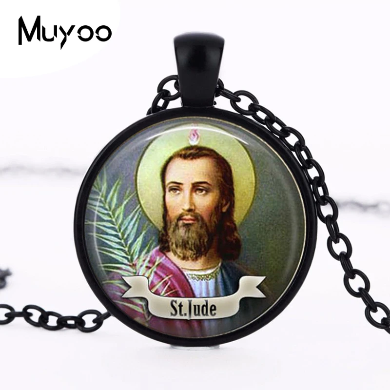 Ожерелье с подвеской логотипом St Jude круглая винтажная цепочка ручной работы