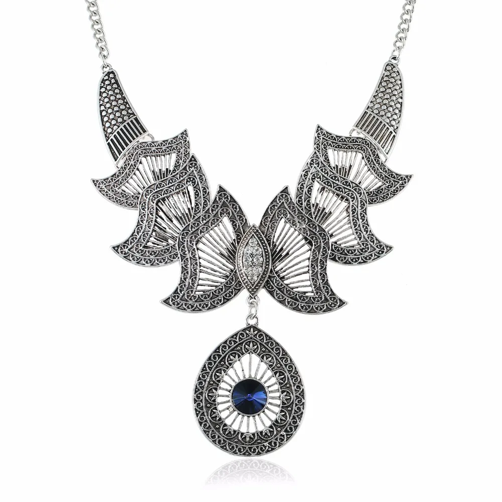 

MIARA.L Fashion Engraved Alloy Clavicular Chain Necklace Ethic Style Necklace for Women