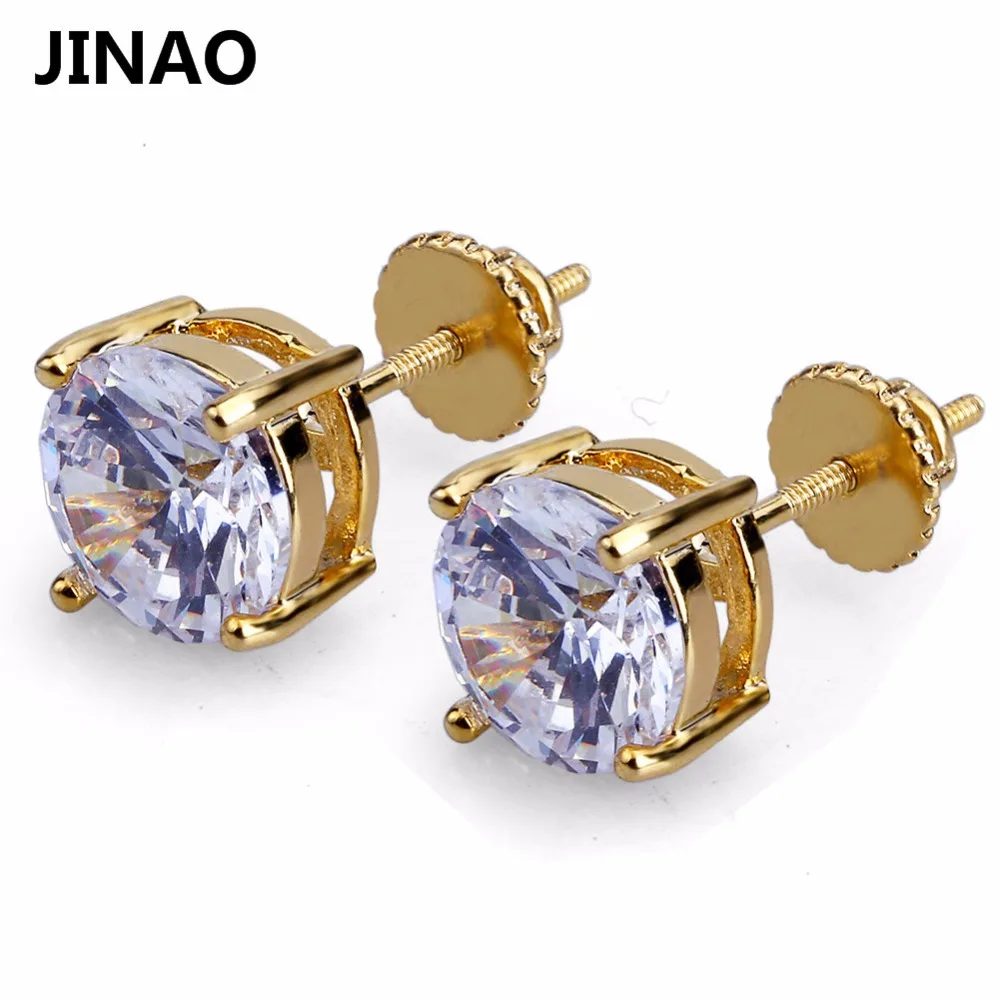 JINAO позолоченные/серебряные покрытые сверкающими микрозакрепками большие